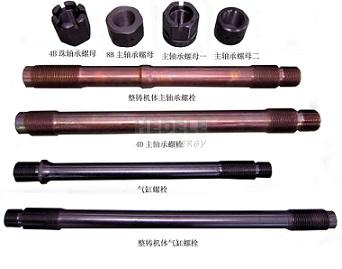 Integral casting machine body main bearing bolt