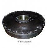 4D silicone oil shock absorber assembly