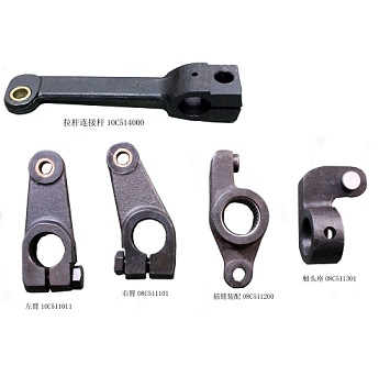 Tie rod connecting rod 10c514000; Left arm 10c511011; Right arm 08c511101; Rocker arm assembly 08c511200; Contact base 0